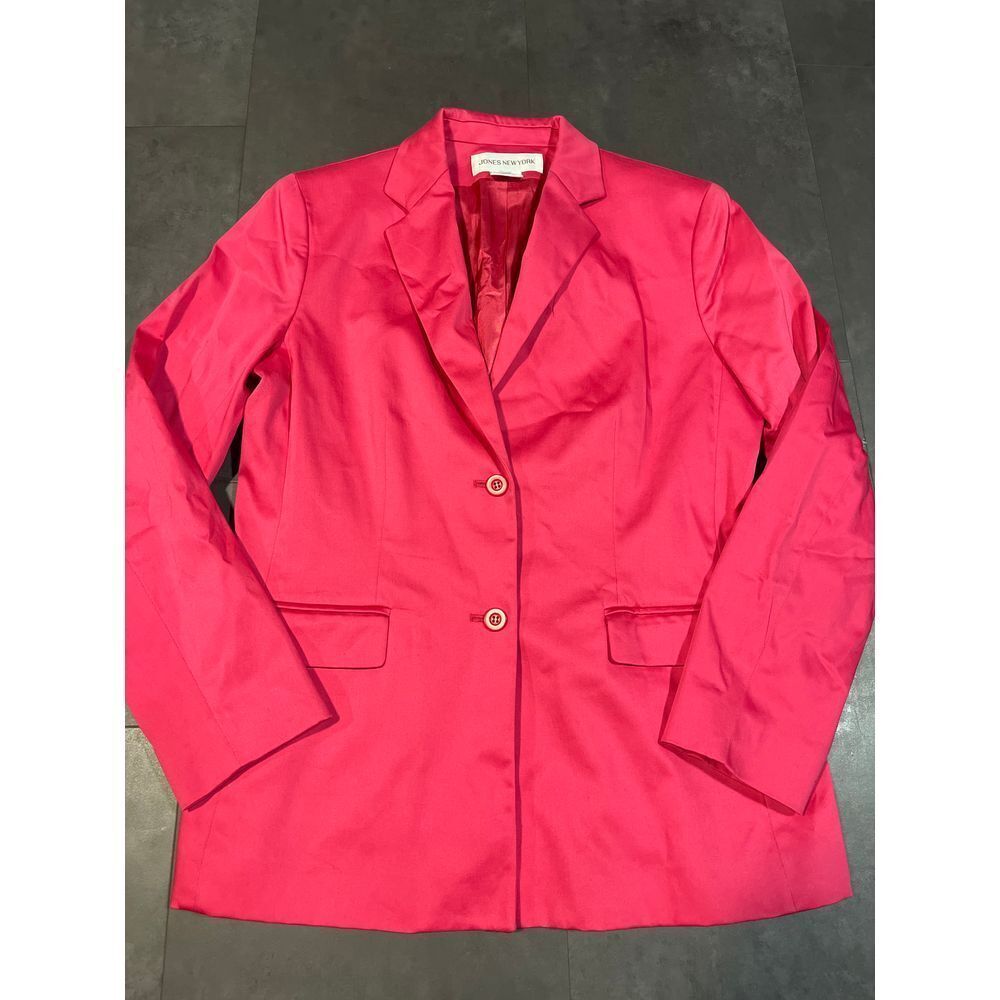 Vibrant Pink Jones New York Blazer - Chic Professional Wear (Size 12) B-43‎
